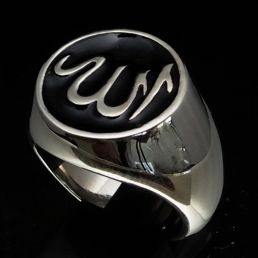 Allah Ring – Black | Islamic Ring in Sterling Silver 925-2