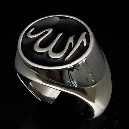 Allah Ring – Black | Islamic Ring in Sterling Silver 925-2