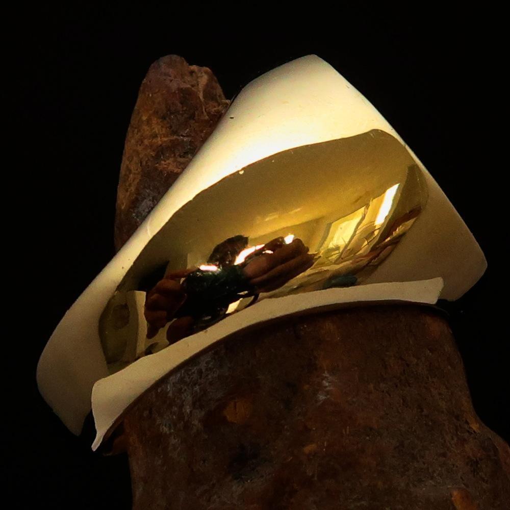 Allah Ring – Green | Islamic Ring in Solid Brass-3